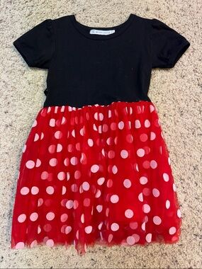 Minnie Mouse Dress 
Black & Red Polka Dot Tulle Dress